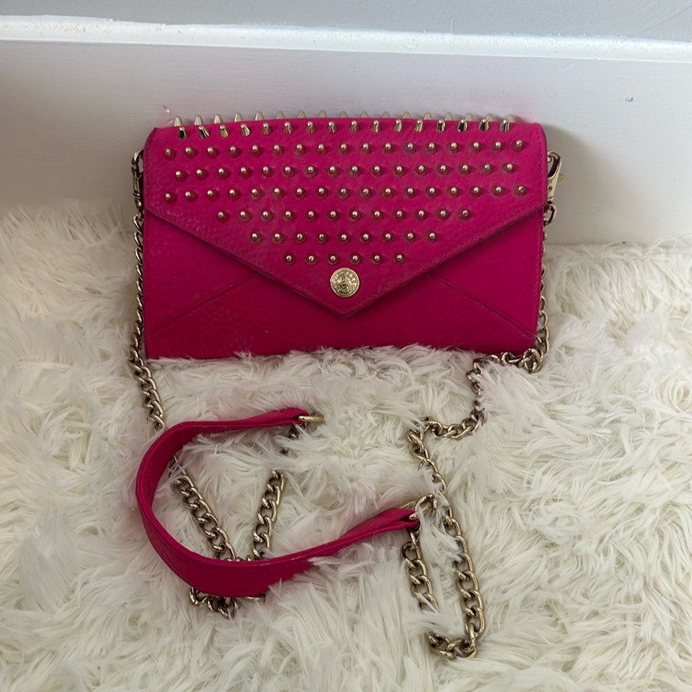 Hot Pink Spiked Rebecca Minkoff Chain Bag